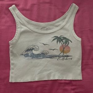 Billabong white cropped tank